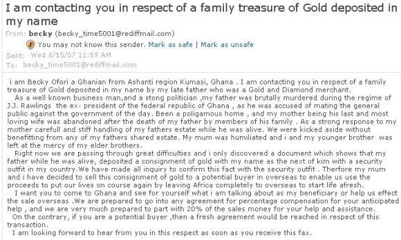Do Nigerian Scam Emails Hide A Terrible Secret? [Opinion]