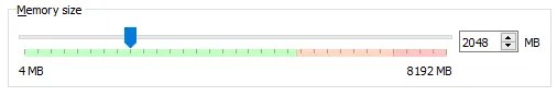 virtualbox select memory