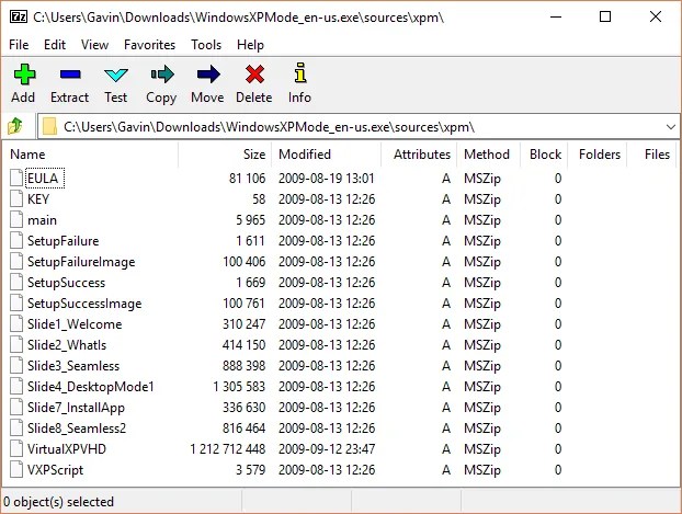 xp mode virtual hard disk