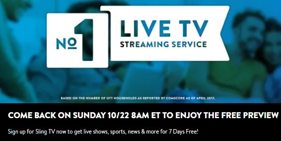 How to Watch Sling TV for Free This Sunday