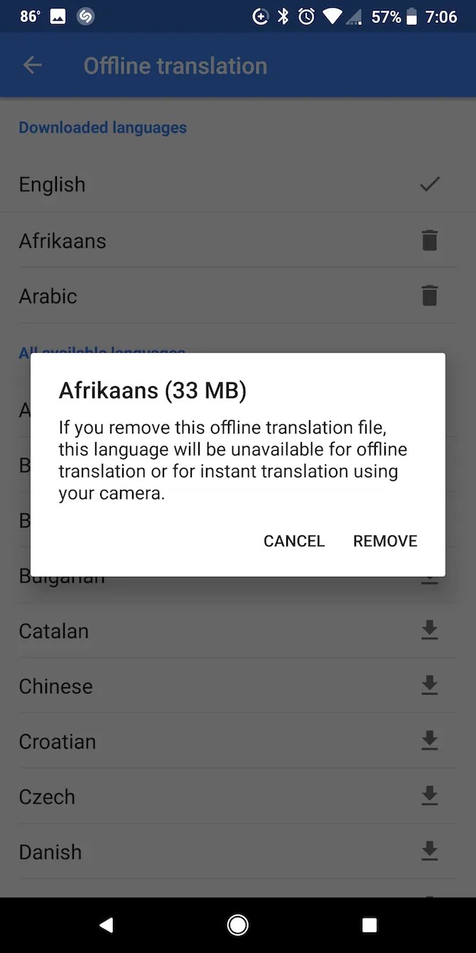 How to delete languages on google translate Language support for