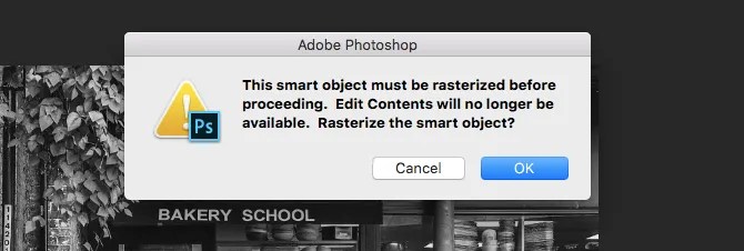 rasterize smart object