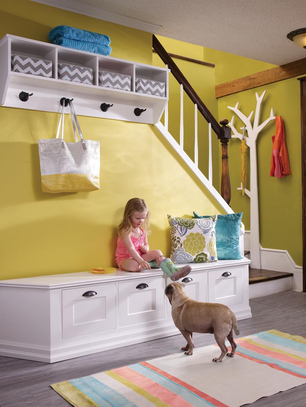 DIY project Make a floor mat and hall tree for your home