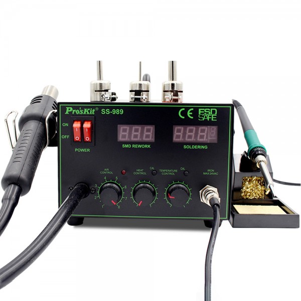 Pro'sKit SS989 700W 2in1 SMD LeadFree Hot Air Solder Station with