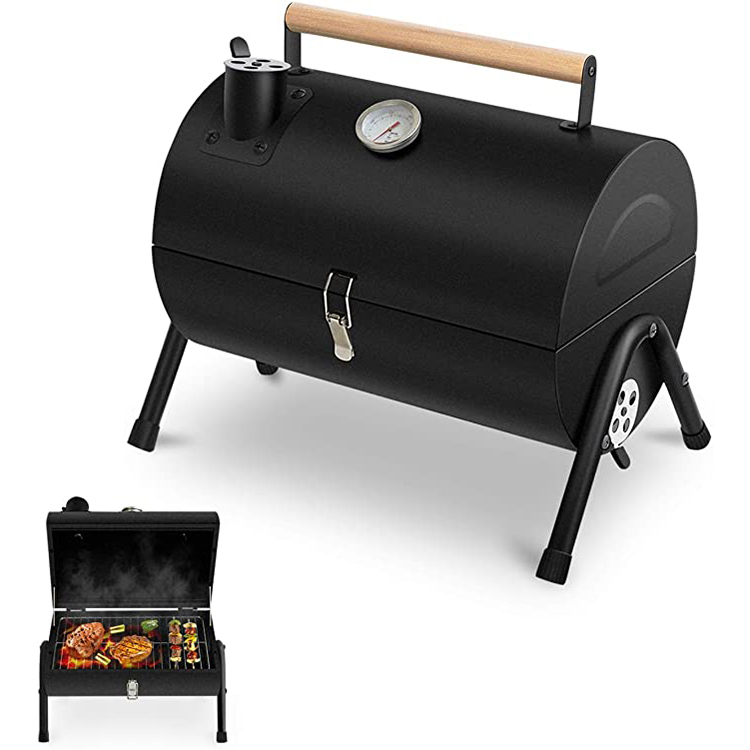 Outsunny 20" Mini Small Smoker Charcoal Grill Side Fire Box Portable