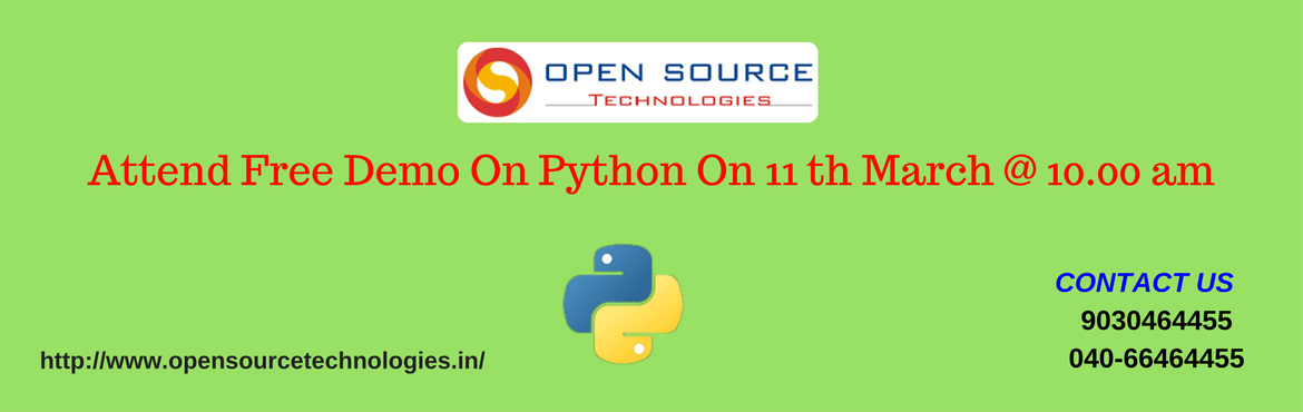 Free Python Demo In Open Source Technologies On 11th March