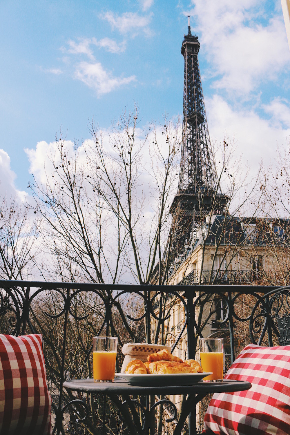 Taking a Bath in Front of the Eiffel Tower