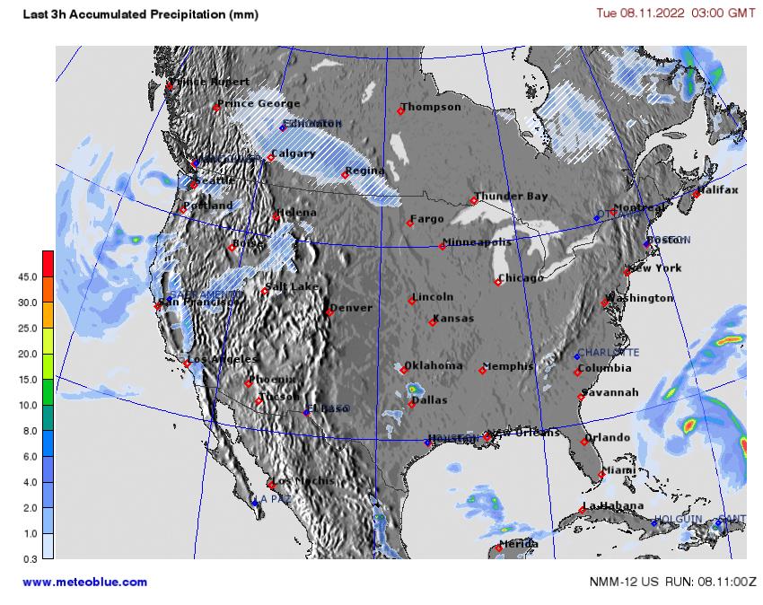Weather maps United States meteoblue