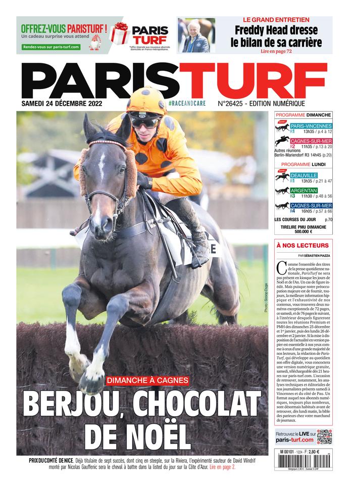 24 décembre 2022 PARIS TURF Paris Turf
