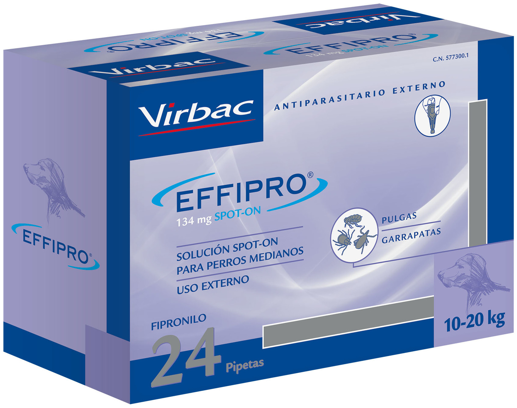 Virbac Effipro Spot on Antiparasitic for Dogs from 10 to 20 Kg