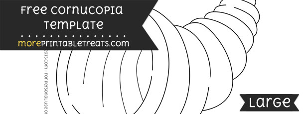 Cornucopia Template Printable : Happy Thanksgiving Illustration Horn Of