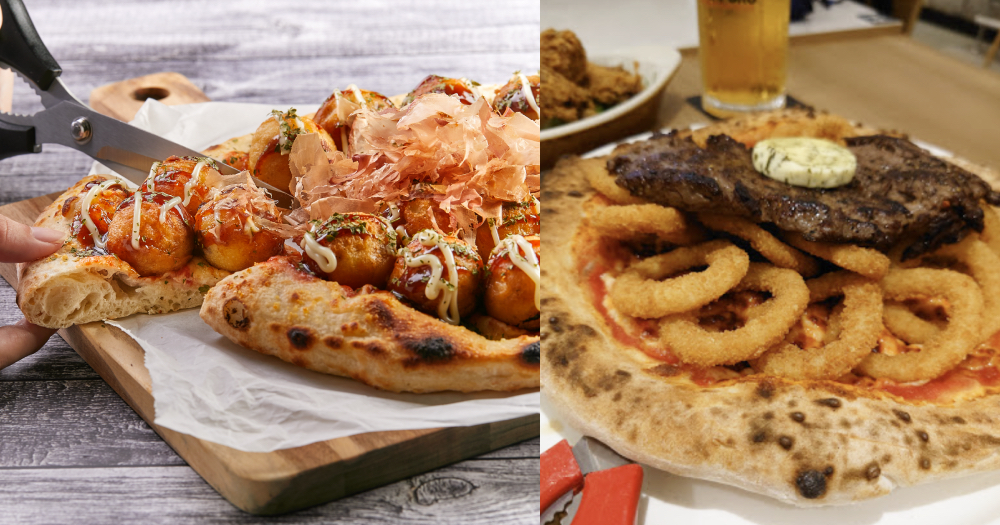 Japanese pizzeria at VivoCity has pizzas topped with octopus balls