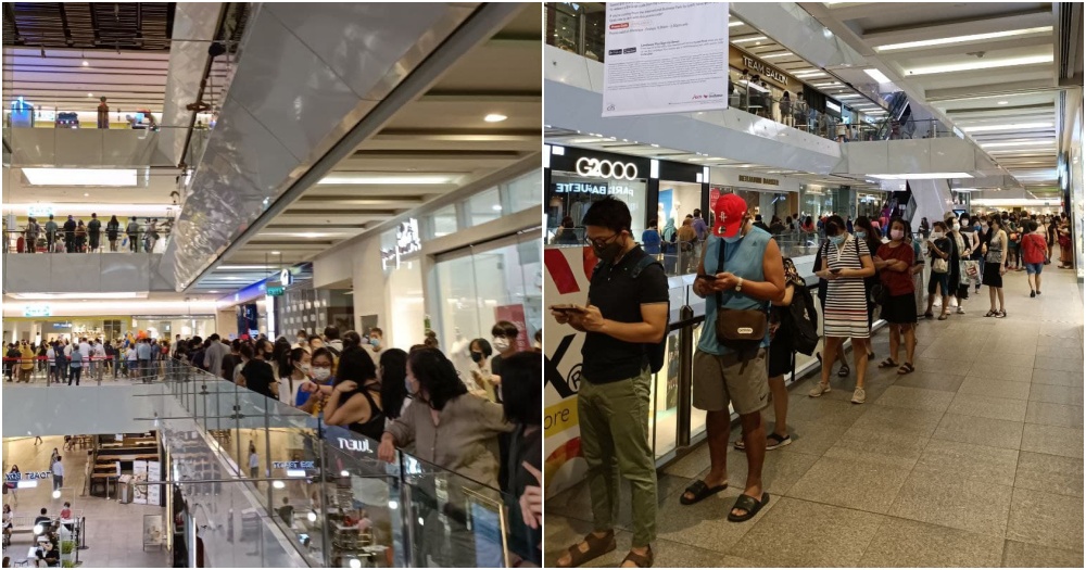 Snaking queues at IKEA Jem on opening day occupy 2 levels, customers