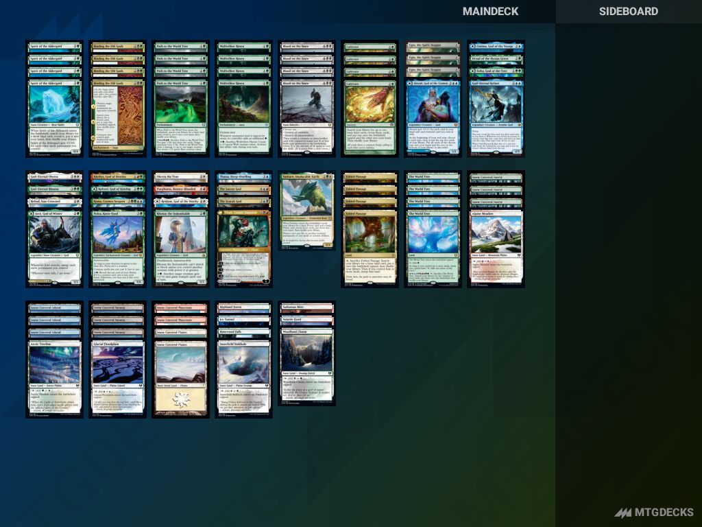MTG Kaldheim Historic 5 Color Gods top decks • MTG DECKS