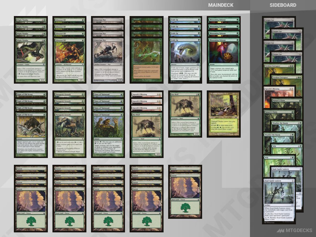 Modern MonoG Infect deck by arcoverde • MTG DECKS