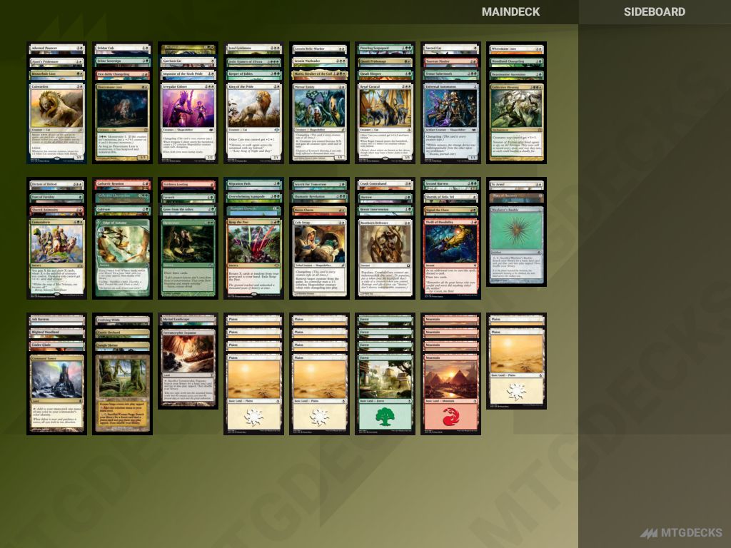 Commander Its raining Cats and dogs deck by cgb_fan1992 • MTG DECKS