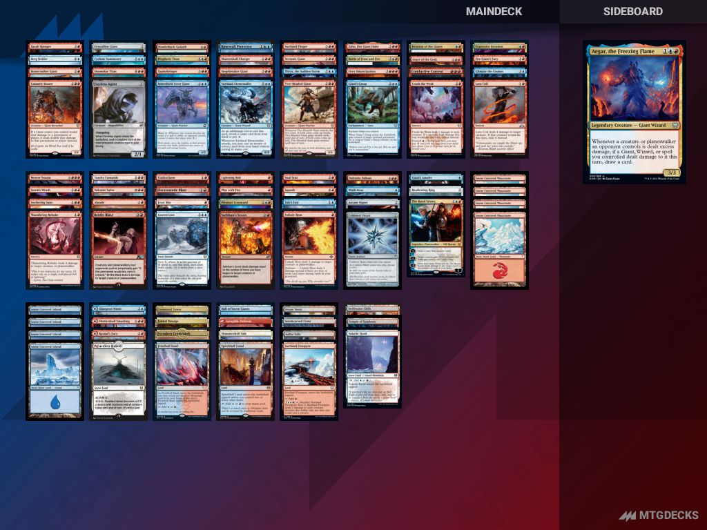 HistoricBrawl Aegar's Giants deck by SilentWitness • MTG DECKS