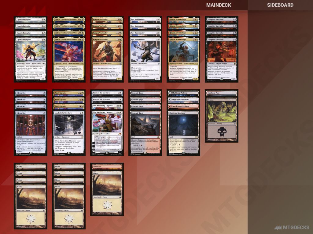 Standard Samurai Warriors deck by splat_sharkbait • MTG DECKS