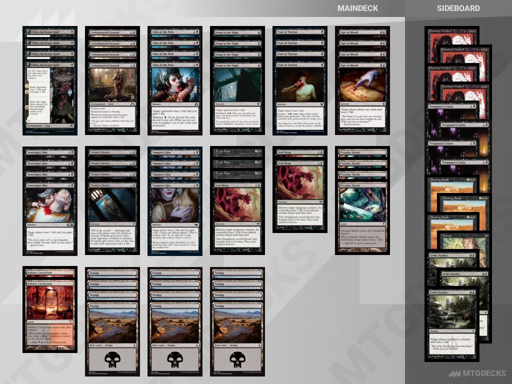 Pauper Mono Black Burn deck by tanaka1r0 • MTG DECKS