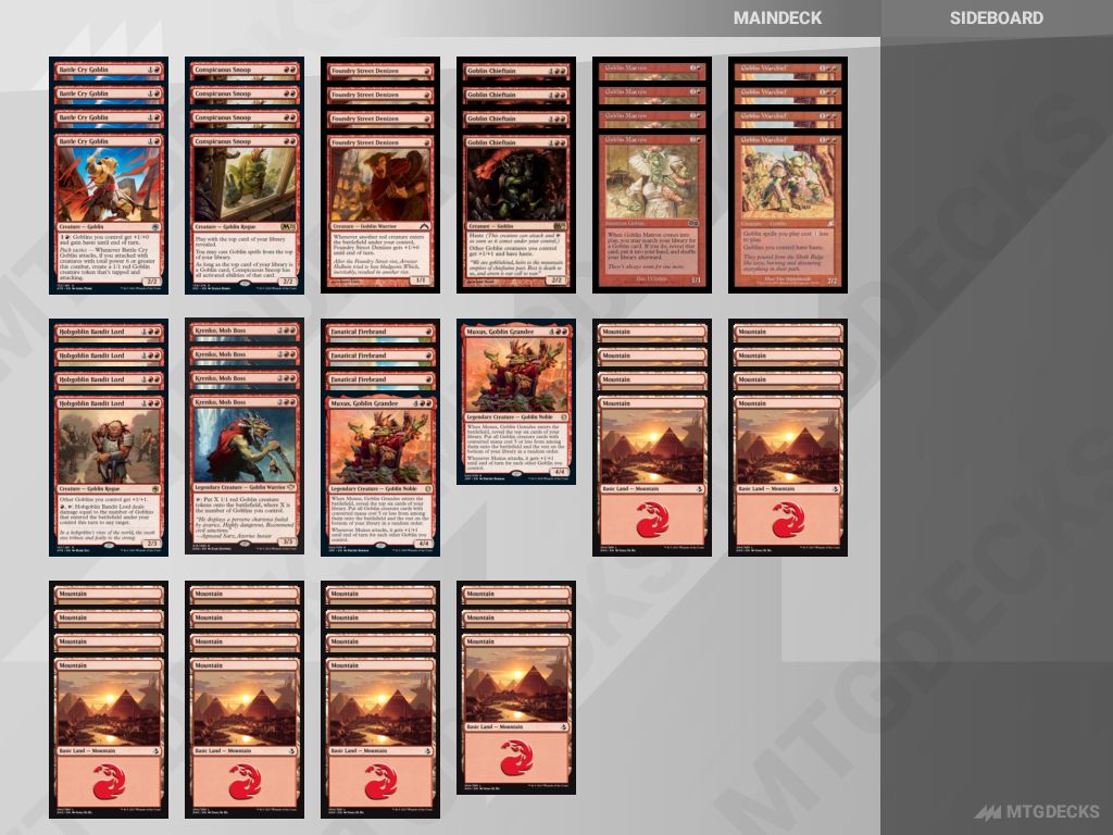 Arena Historic Goblins deck by PlatinumMythic Rank Player • MTG DECKS