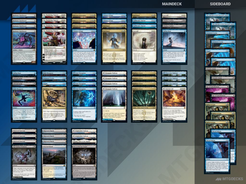 Arena Standard Esper Control deck by PlatinumMythic Rank Player • MTG