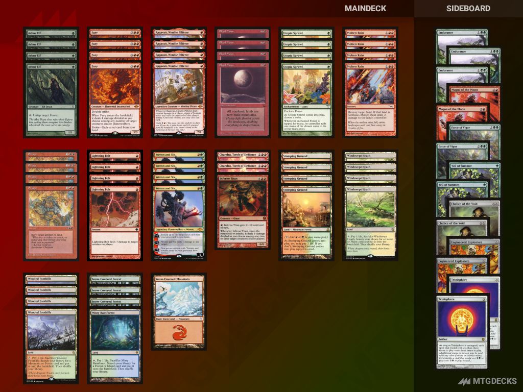 Modern Gruul Land Destruction deck by johnparker98 • MTG DECKS