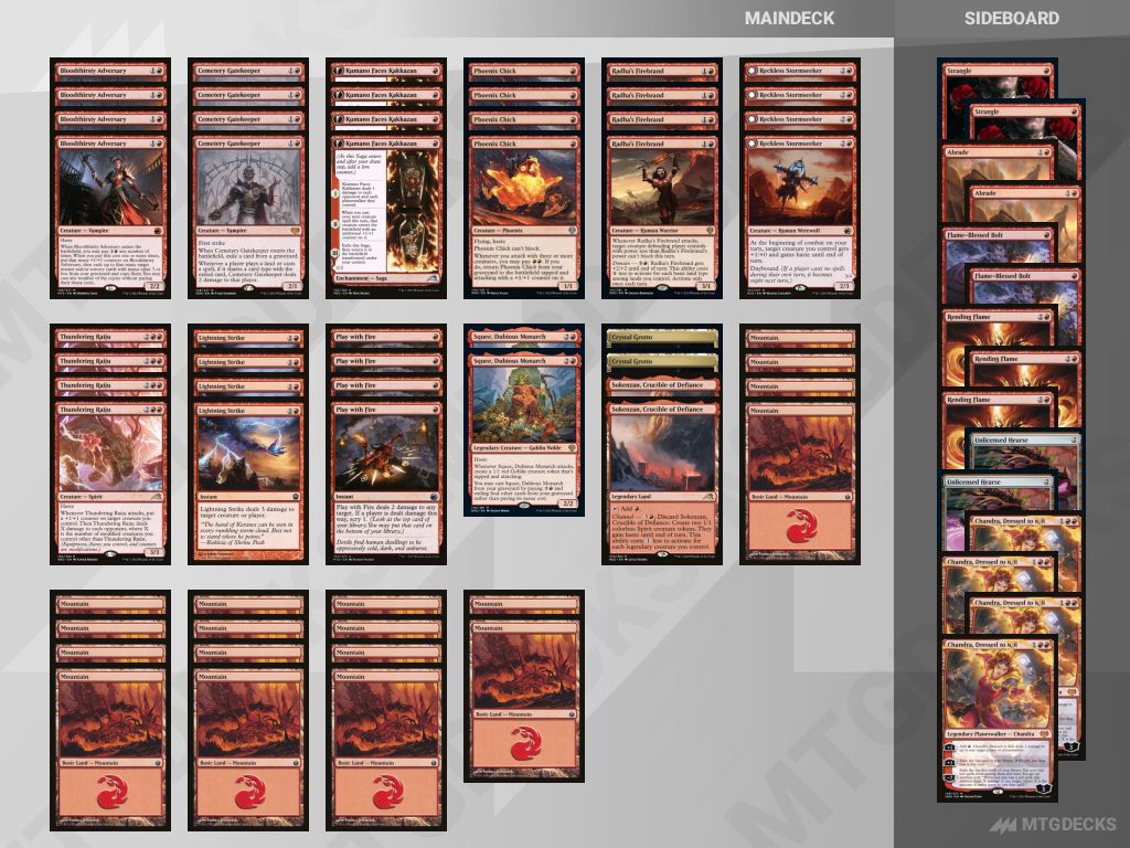 Standard Red Deck Wins deck by ceralguy • MTG DECKS