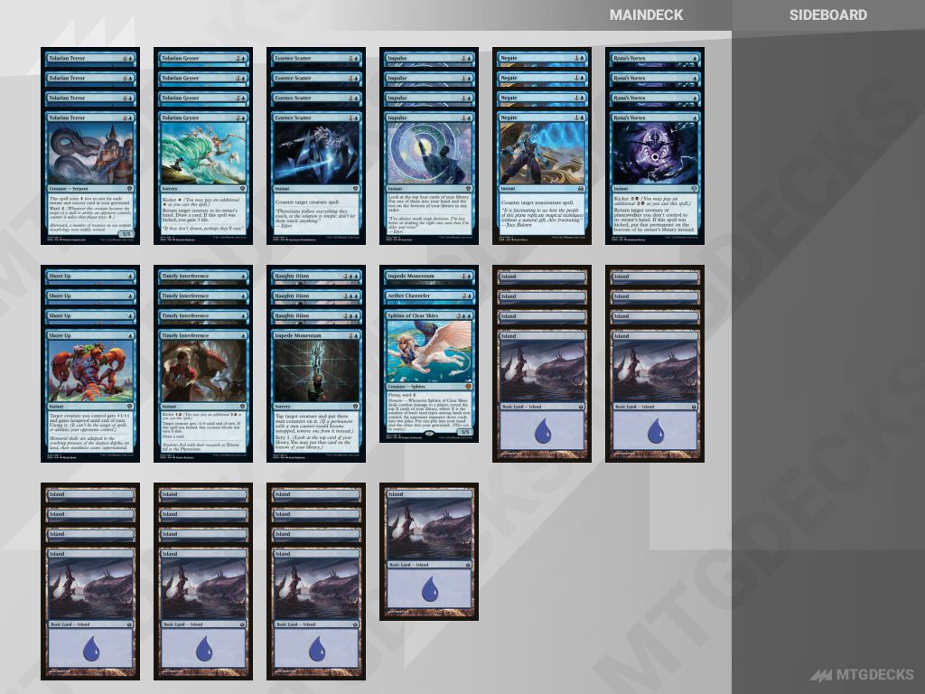 Arena Standard Mono Blue Tempo deck by Tiago Costa • MTG DECKS