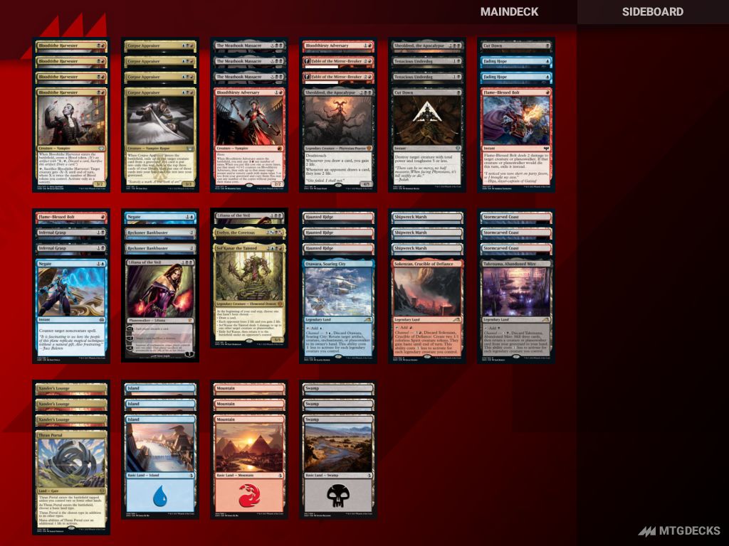 Arena Standard S Grixis Vampires vMati deck by Lobo Blanco • MTG DECKS