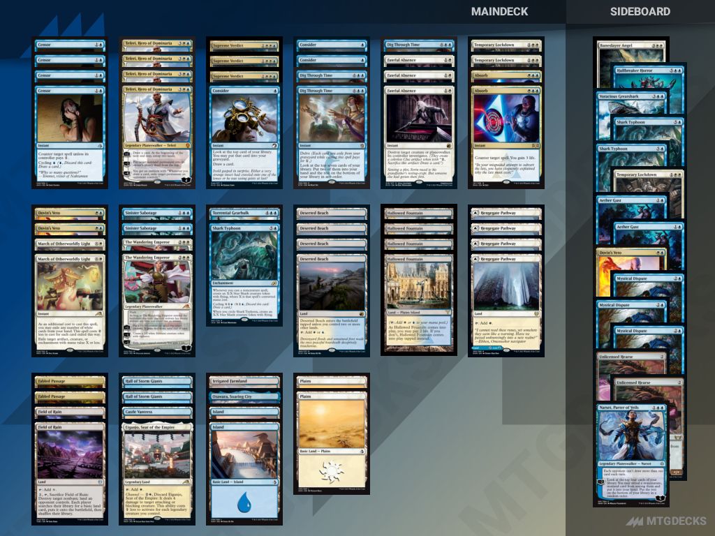 Pioneer Azorius Control deck by aManatease • MTG DECKS