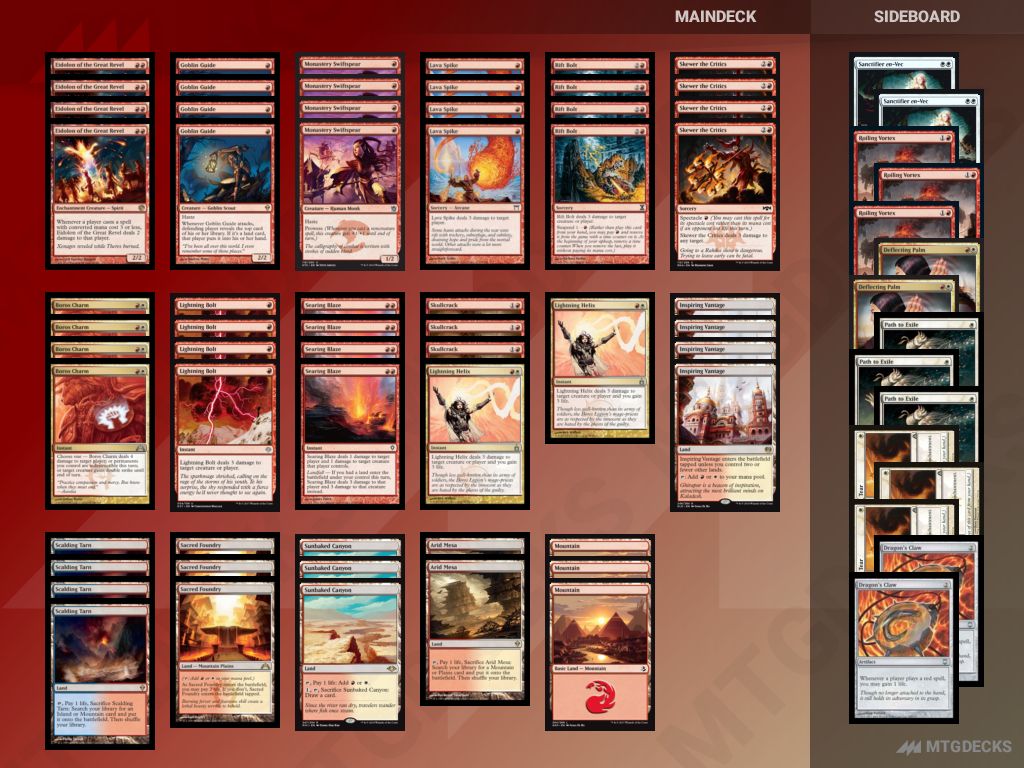 Modern Boros Burn deck by Andrew Vondeylen • MTG DECKS