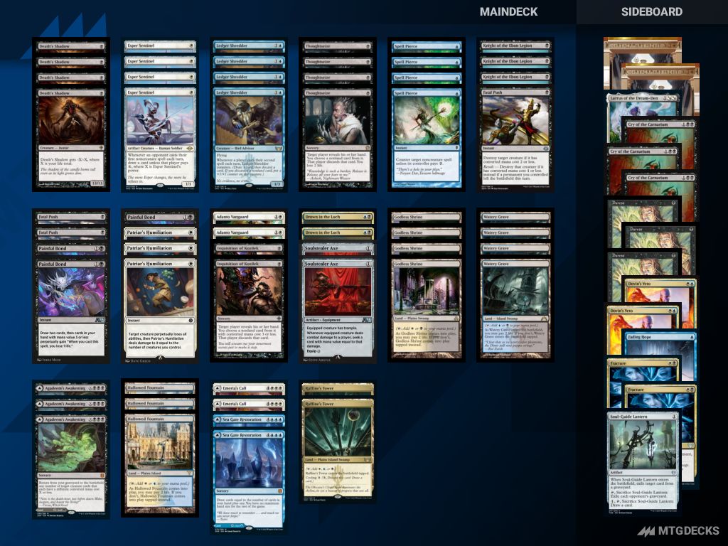 MTG Historic Esper Death's Shadow top decks • MTG DECKS