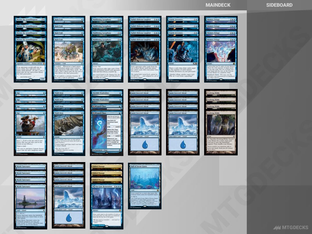 MTG Historic Mono Blue Mill top decks • MTG DECKS