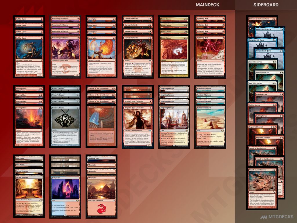 Modern Burn deck by Vitis_vinifera • MTG DECKS