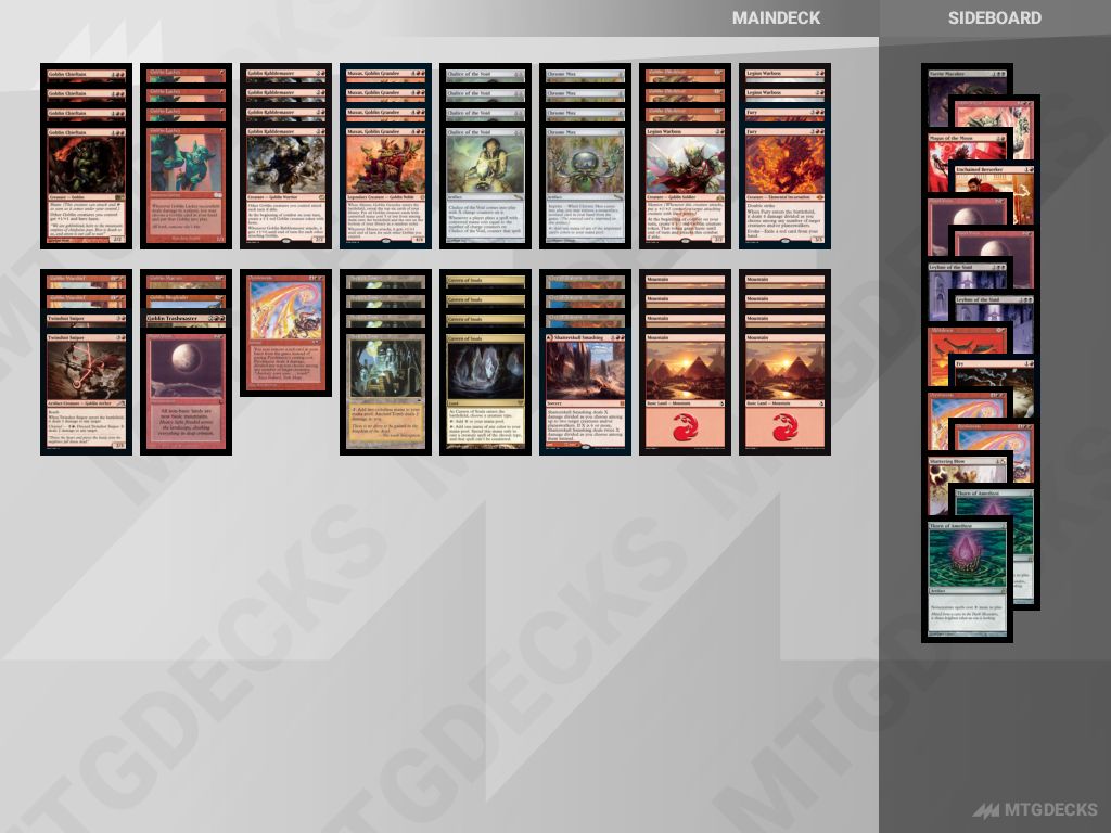 Legacy Goblins deck by thesolarsquirrel • MTG DECKS
