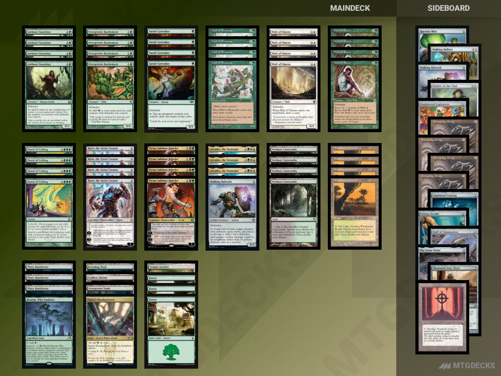 Modern wall tyvar combo deck by aspiringspike • MTG DECKS