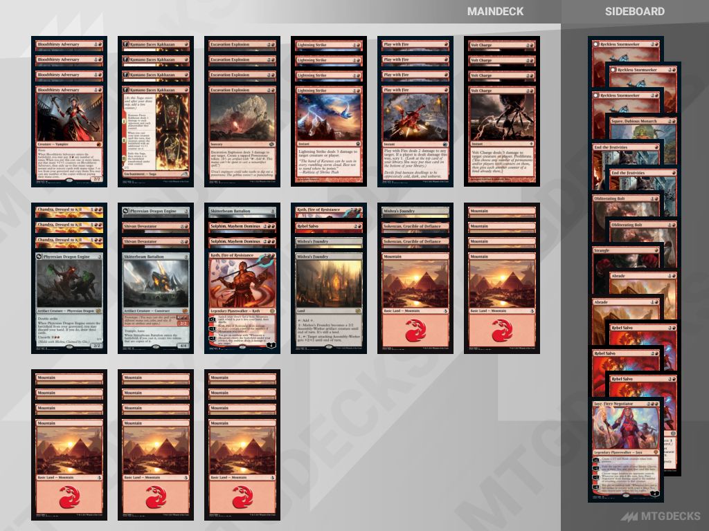 Arena Standard Red Deck Wins deck by Bloodysunday00 • MTG DECKS