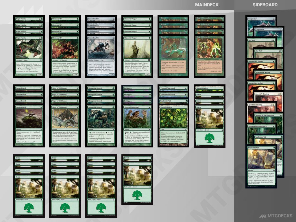 Pauper MonoGreen Infect deck by Diego De Angelis • MTG DECKS