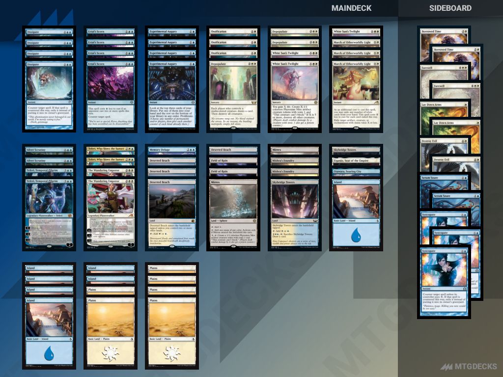 Arena Standard Azorius Control deck by PlatinumMythic Rank Player