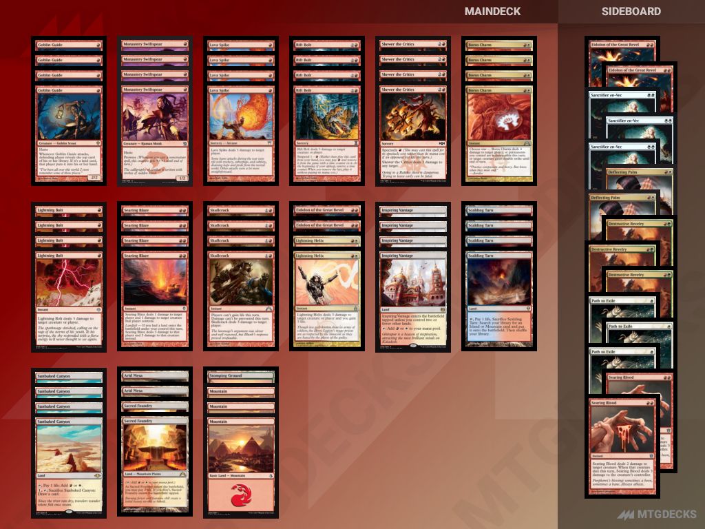 Modern Boros Burn deck by Elijah Singer • MTG DECKS
