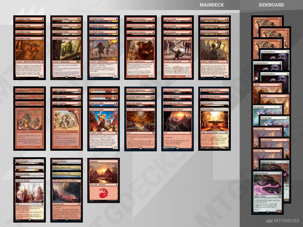 Pioneer Goblins deck by 2by4Bridges • MTG DECKS