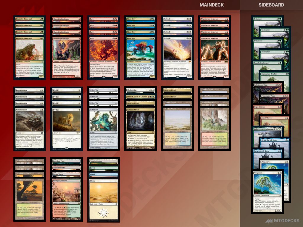 Modern ELEMENTALS deck by aspiringspike • MTG DECKS