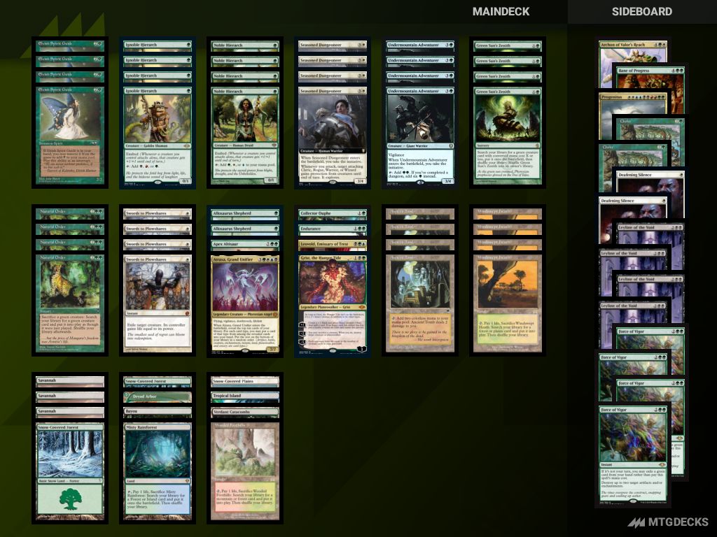MTG Legacy Mono Green Order top decks • MTG DECKS