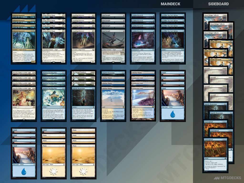 MTG Standard March of the Machine Azorius Angels top decks • MTG DECKS