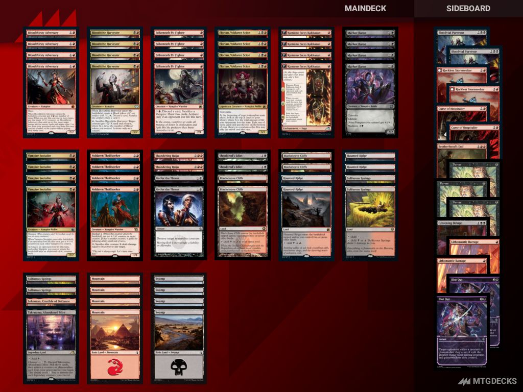 Standard Vampire deck by Onodera Kyohei • MTG DECKS