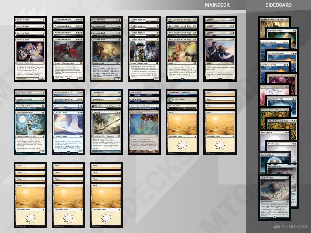 MTG Modern Mono White Midrange top decks • MTG DECKS