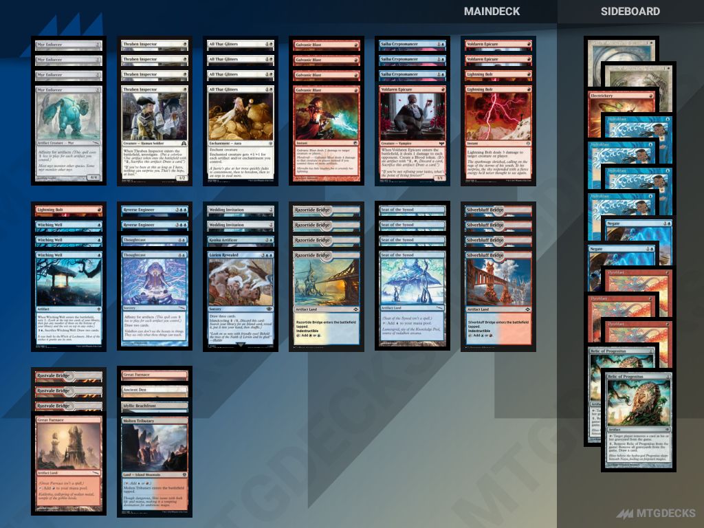 Pauper Glitters Affinity deck by Kirblinxy • MTG DECKS