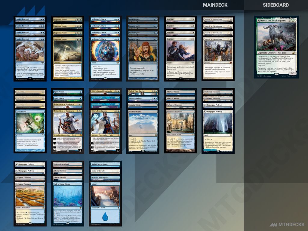 Arena Historic Azorius Control deck by Luccle • MTG DECKS