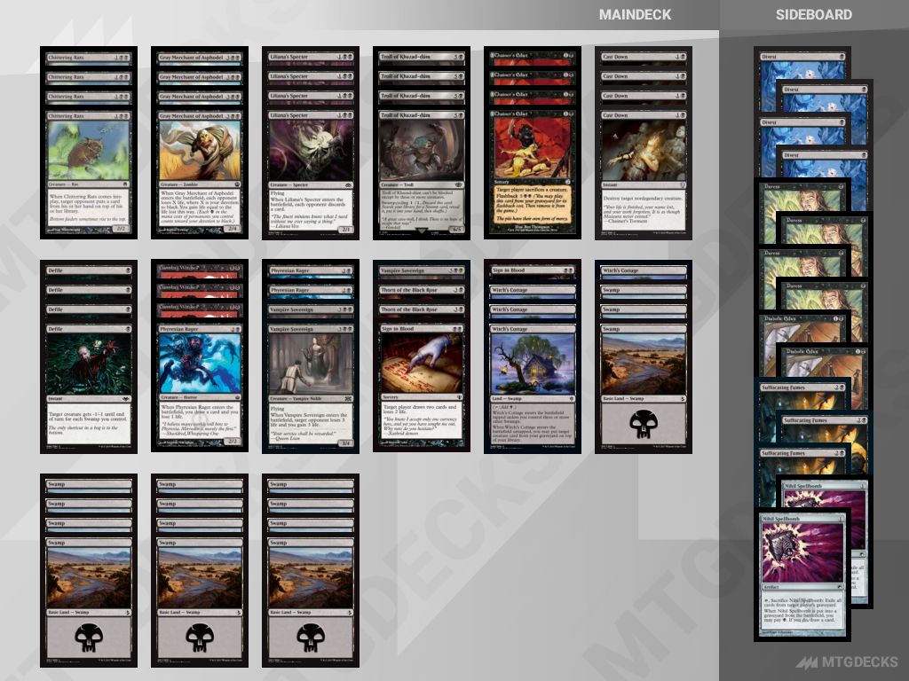 MTG Pauper Mono Black Discard top decks • MTG DECKS