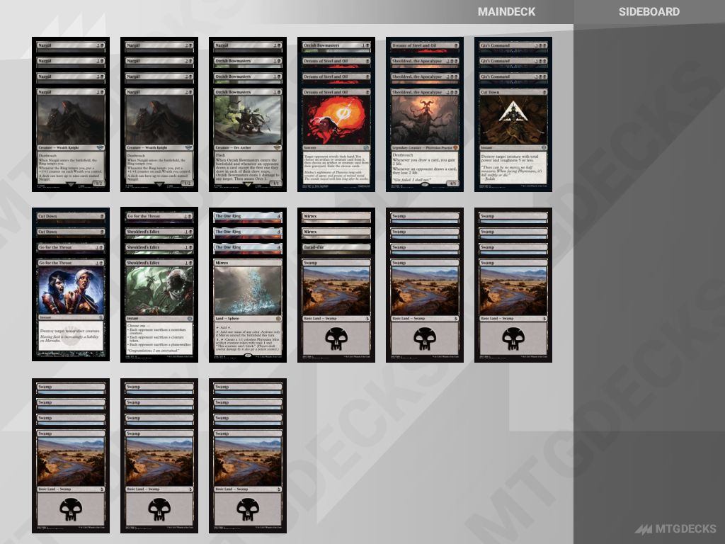 Arena Alchemy Nazgul Bo1 (Alch) deck by Steelgrip • MTG DECKS